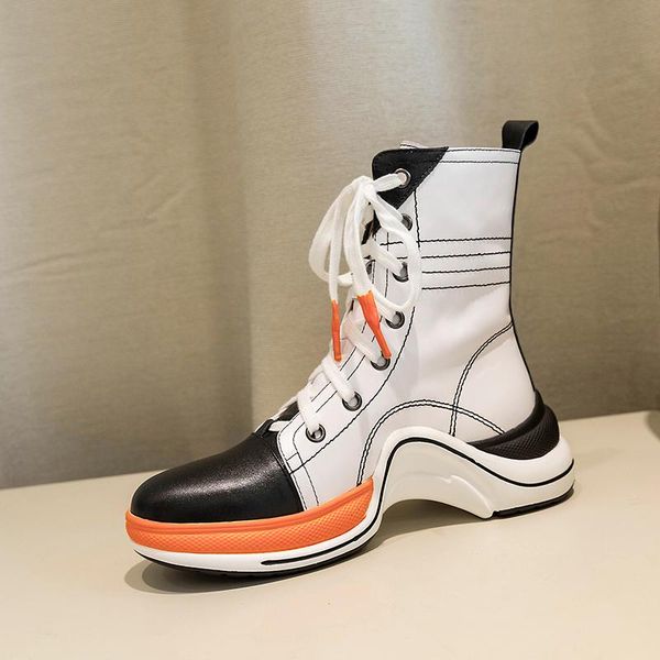 flat platform shoes women's ankle boots mixed cow leather wedges shoes ankle boots women's motorcycle, Black
flat platform shoes women's ankle boots mixed cow leather wedges shoes ankle boots women's motorcycle, Black