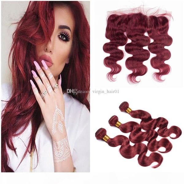 new arrive 99j human hair weaves with 13x4 lace frontal closure burgundy virgin hair extension with lace frontal wine red body wave hair, Black;brown
new arrive 99j human hair weaves with 13x4 lace frontal closure burgundy virgin hair extension with lace frontal wine red body wave hair, Black;brown