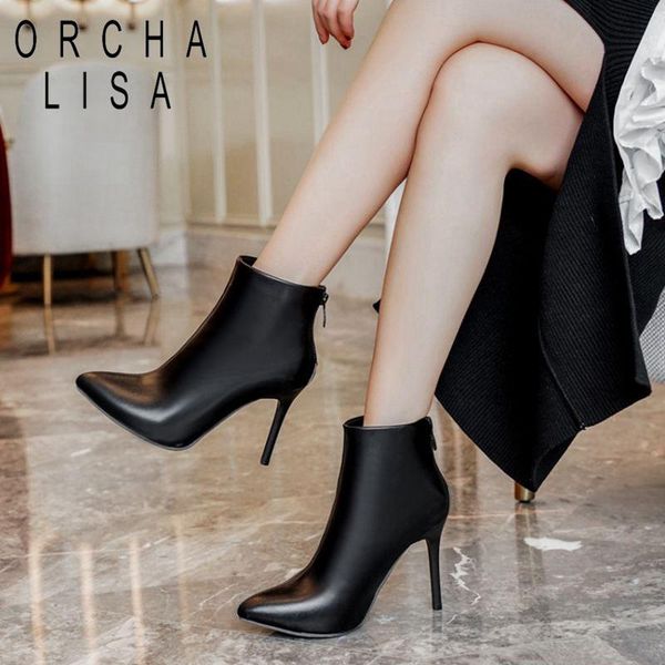 boots orcha lisa fashion stiletto ankle women pointed toe 10cm high heel zipper party wedding shoes big size booties, Black
boots orcha lisa fashion stiletto ankle women pointed toe 10cm high heel zipper party wedding shoes big size booties, Black