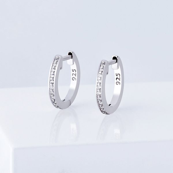925 silver earrings jewelry classic fashion 18k gold rhodium plated circle hoop earrings men women hip hop bling zircon earrings, Golden;silver
925 silver earrings jewelry classic fashion 18k gold rhodium plated circle hoop earrings men women hip hop bling zircon earrings, Golden;silver