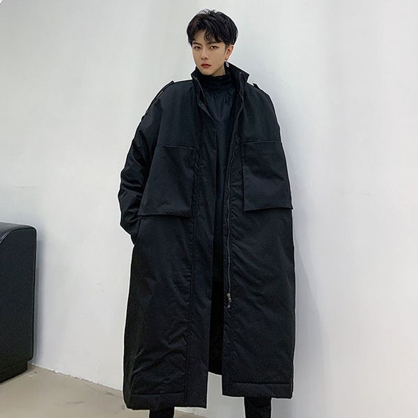 2020 thicken men winter cotton collar quilted long coat outerwear male japan streetwear vintage jacket cargo sfmf, Black
2020 thicken men winter cotton collar quilted long coat outerwear male japan streetwear vintage jacket cargo sfmf, Black