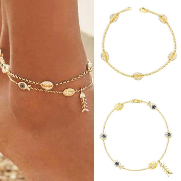 anklets kakany fashion charm anklet sparkling zircon set with five small shells lady monaco luxury jewelry gift, Red;blue
anklets kakany fashion charm anklet sparkling zircon set with five small shells lady monaco luxury jewelry gift, Red;blue