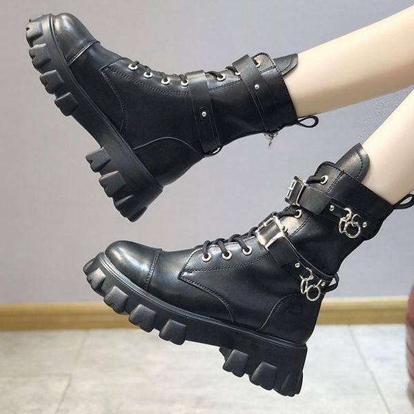 2020 new boots chain women leather autumn boots block gothic black punk style platform shoes female footwear woman
2020 new boots chain women leather autumn boots block gothic black punk style platform shoes female footwear woman