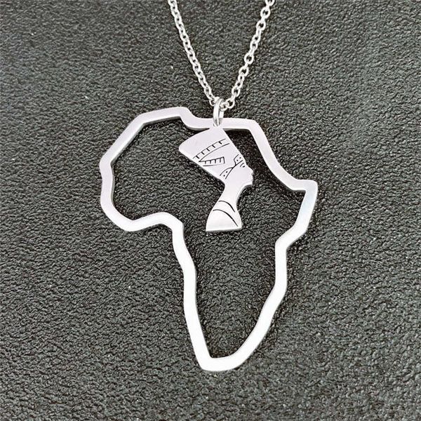 simple map stainless africa hollow portrait steel pendant necklace gifts for men women jewelry, Silver
simple map stainless africa hollow portrait steel pendant necklace gifts for men women jewelry, Silver