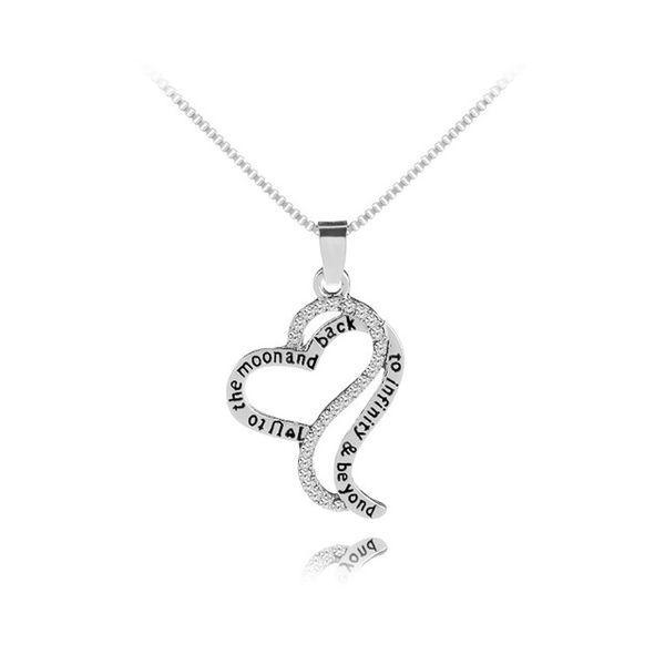 love memory necklace temperament wild lady clavicle chain, Silver 
love memory necklace temperament wild lady clavicle chain, Silver