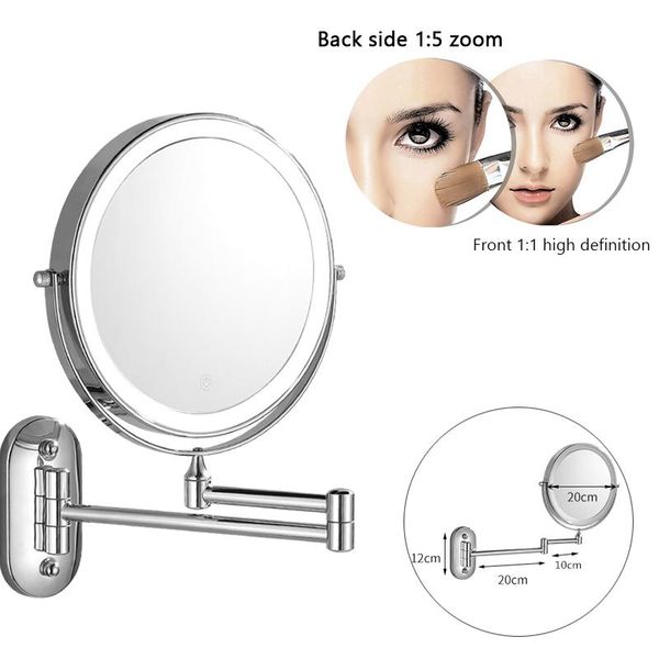 bath makeup mirror led folding wall mounted bathroom 8 inch mirror 3x 5x 7x 10x magnifying double sided touch bright adjustable
bath makeup mirror led folding wall mounted bathroom 8 inch mirror 3x 5x 7x 10x magnifying double sided touch bright adjustable