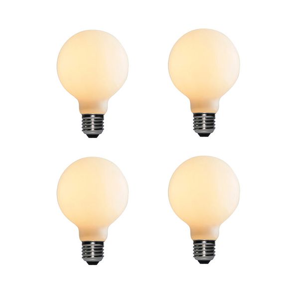 liii&artman 6w led light bulb g80, e27 base matt opal warm white 2500k cri95 420lm, 50w equivalent edison bulb (4-pack)
liii&artman 6w led light bulb g80, e27 base matt opal warm white 2500k cri95 420lm, 50w equivalent edison bulb (4-pack)