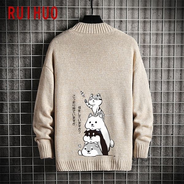 ruihuo autumn cartoon cats for men coat knit man clothes korean men's knitted sweater -5xl 201212, White;black
ruihuo autumn cartoon cats for men coat knit man clothes korean men's knitted sweater -5xl 201212, White;black