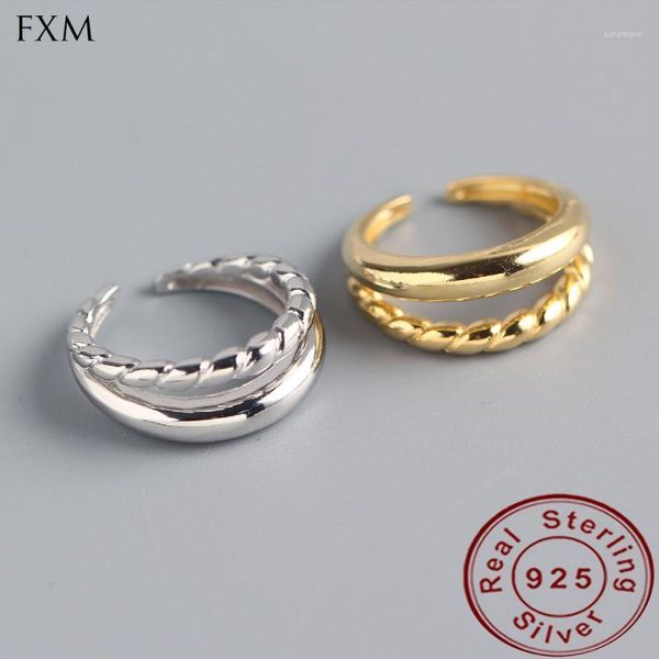 twist double layered stacked ring 925 silver tidal entwine stacking open ring adjustable for women fashion1, Golden;silver
twist double layered stacked ring 925 silver tidal entwine stacking open ring adjustable for women fashion1, Golden;silver