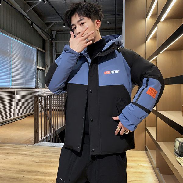 down wear men's hooded thickening of new fund of 2020 winter warm man white duck down jacket male young students q1209, Black
down wear men's hooded thickening of new fund of 2020 winter warm man white duck down jacket male young students q1209, Black