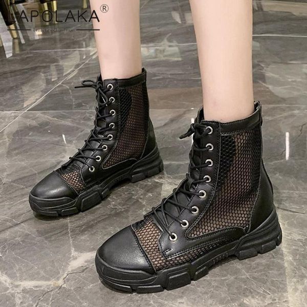 boots lapolaka fashion 2021 lace up mesh breathable shoes woman female platform comfortable summer ins dropship, Black
boots lapolaka fashion 2021 lace up mesh breathable shoes woman female platform comfortable summer ins dropship, Black