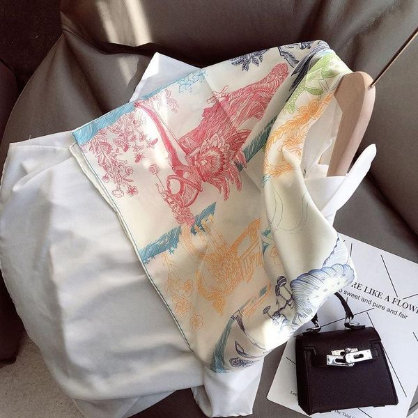 ouoi new fashion retro carriage pattern big square scarf silk scarf female versatile tooling professional, Blue;gray
ouoi new fashion retro carriage pattern big square scarf silk scarf female versatile tooling professional, Blue;gray