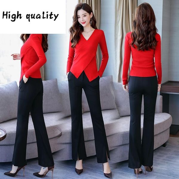 2020 new autumn knit long sleeve slimming jacket wide leg pants fashion goddess two-piece set temperament suit women's, White
2020 new autumn knit long sleeve slimming jacket wide leg pants fashion goddess two-piece set temperament suit women's, White