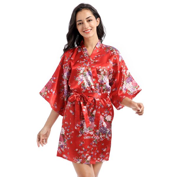 red casual kimono bathrobe gown short print flower bride bridesmaid wedding robe nightwear satin sleepwear home clothing, Black;red
red casual kimono bathrobe gown short print flower bride bridesmaid wedding robe nightwear satin sleepwear home clothing, Black;red