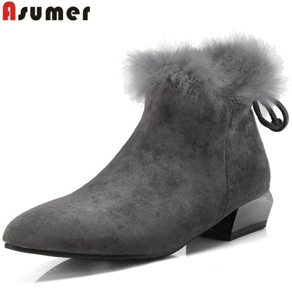 asumer plus size 34-48 fashion autumn winter boots round toe zip flock ankle boots for women low heel ladies elegant, Black
asumer plus size 34-48 fashion autumn winter boots round toe zip flock ankle boots for women low heel ladies elegant, Black