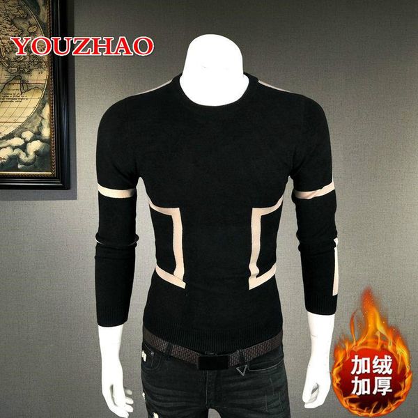 men's sweaters trendy fleece sweater fall/winter slim round neck pullover youth fashion bottoming shirt black, White;black
men's sweaters trendy fleece sweater fall/winter slim round neck pullover youth fashion bottoming shirt black, White;black