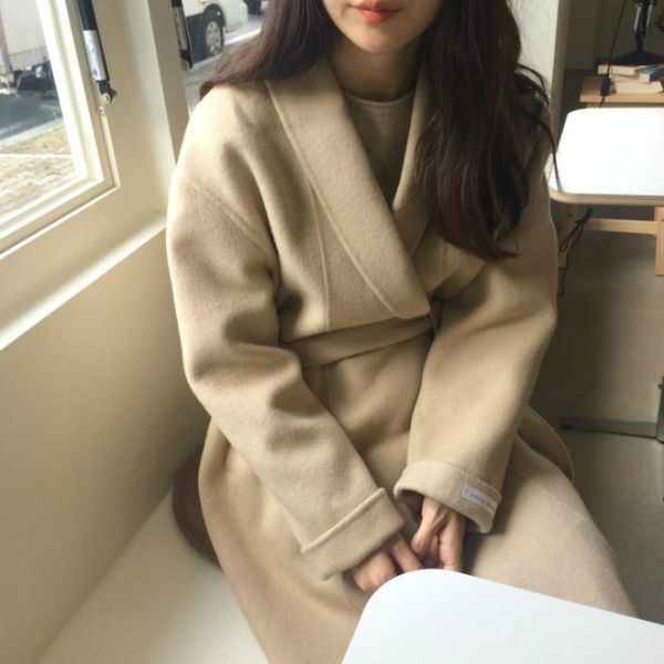 women winter elegant yellow long wool coat jacket double breasted woolen overcoat with waistbelt outerwear cardigan, Black
women winter elegant yellow long wool coat jacket double breasted woolen overcoat with waistbelt outerwear cardigan, Black