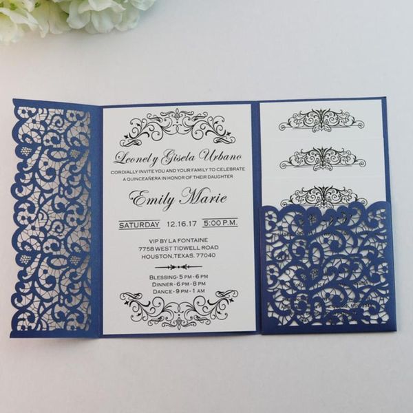 60pcs personalized cut out roaylblue flowers/lace pocket wedding invitations cards with envelopes
60pcs personalized cut out roaylblue flowers/lace pocket wedding invitations cards with envelopes