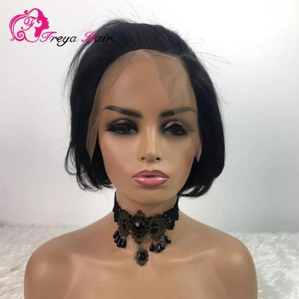 lace wigs short pixie cut closure human hair for women pre plucked brazilian remy glueless front bleached knots, Black;brown
lace wigs short pixie cut closure human hair for women pre plucked brazilian remy glueless front bleached knots, Black;brown