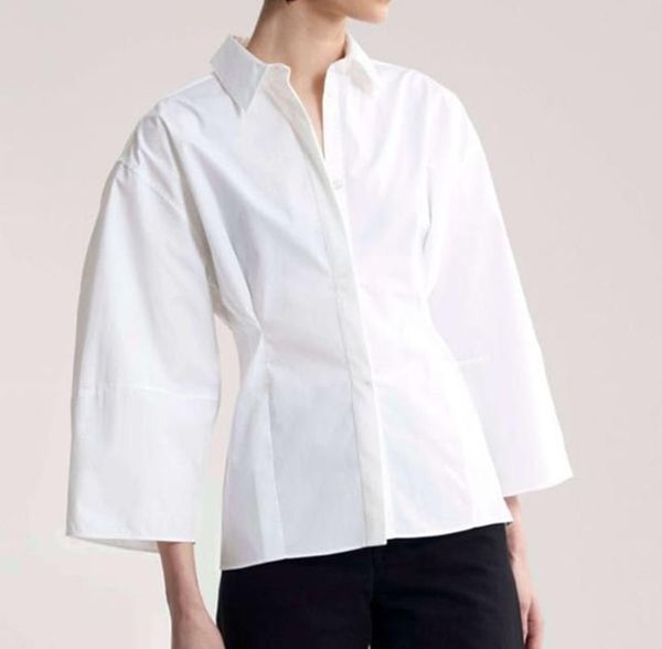 women's blouses & shirts 2021 early autumn oblique trumpet sleeve casual arc waist blouse female two color, White
women's blouses & shirts 2021 early autumn oblique trumpet sleeve casual arc waist blouse female two color, White