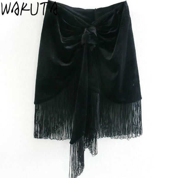 skirts wakuta 2021 women fashion elegant black tassel skirt autumn vintage pleated solid faldas mujer zipper female short
skirts wakuta 2021 women fashion elegant black tassel skirt autumn vintage pleated solid faldas mujer zipper female short