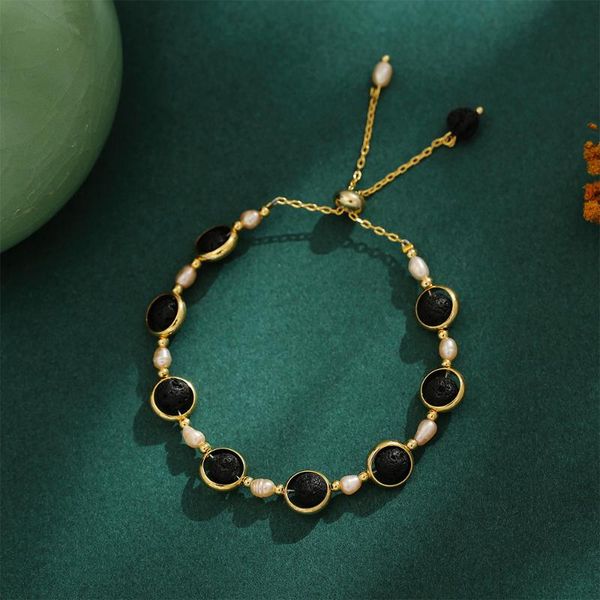 charm bracelets women handmade natural black rock lava stone essential oil diffuser bead stainless steel chain link bracelet drop ship, Golden;silver
charm bracelets women handmade natural black rock lava stone essential oil diffuser bead stainless steel chain link bracelet drop ship, Golden;silver