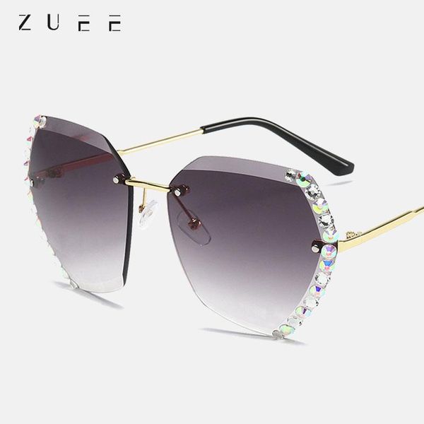 zuee rhinestone dimond sunglasses vintage fashion oversized rimless sunglasses women famous luxurious transparent eyewear, White;black
zuee rhinestone dimond sunglasses vintage fashion oversized rimless sunglasses women famous luxurious transparent eyewear, White;black