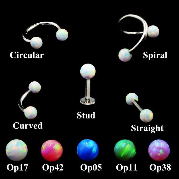 1pc surgical steel opal ear tragus cartilage earring ear studs septum clicker nose eyebrow lip ring piercing body jewelry 16g q sqcdrb, Silver
1pc surgical steel opal ear tragus cartilage earring ear studs septum clicker nose eyebrow lip ring piercing body jewelry 16g q sqcdrb, Silver