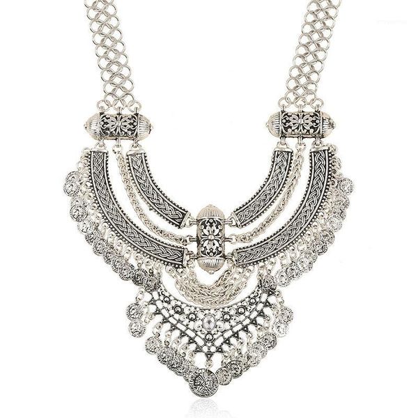 win-b classic pendant jewelry exaggerated retro national style coin tassel set necklace women gold choker necklace for party1, Golden;silver
win-b classic pendant jewelry exaggerated retro national style coin tassel set necklace women gold choker necklace for party1, Golden;silver