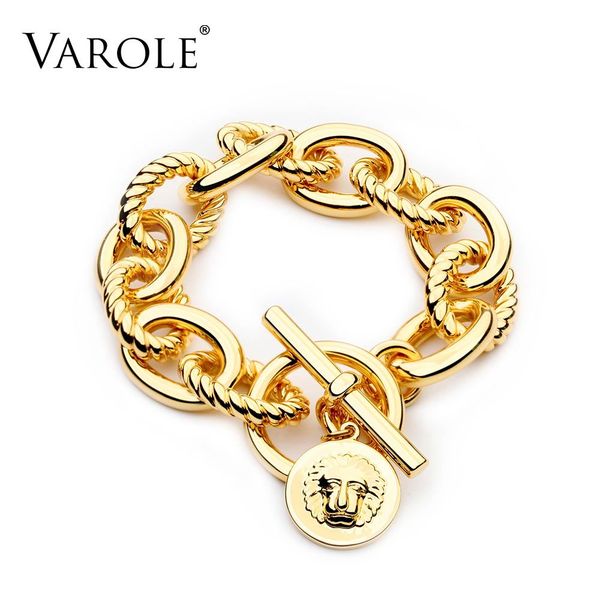 varole big link chain bracelet with lion head charm gold color bracelets for women fashion jewelry gift
varole big link chain bracelet with lion head charm gold color bracelets for women fashion jewelry gift
