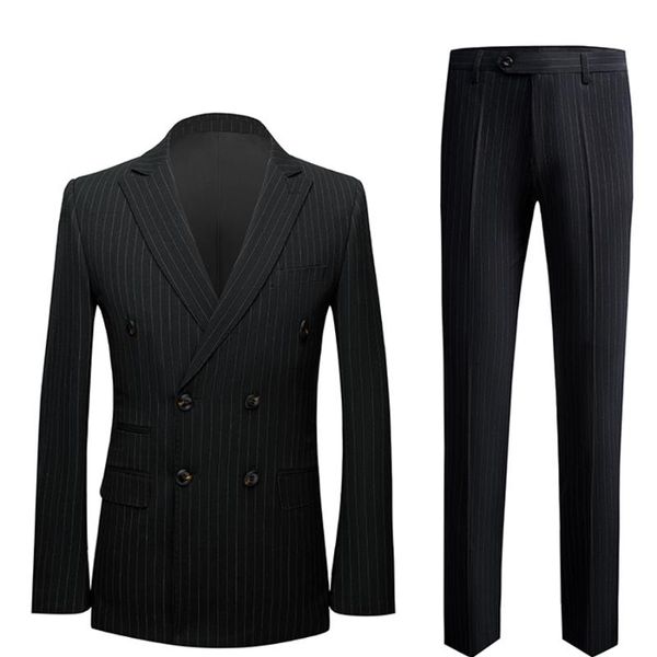 men's suits & blazers classic mens double breasted black navy blue fashionable men business suit slim fit male and pants, White;black
men's suits & blazers classic mens double breasted black navy blue fashionable men business suit slim fit male and pants, White;black