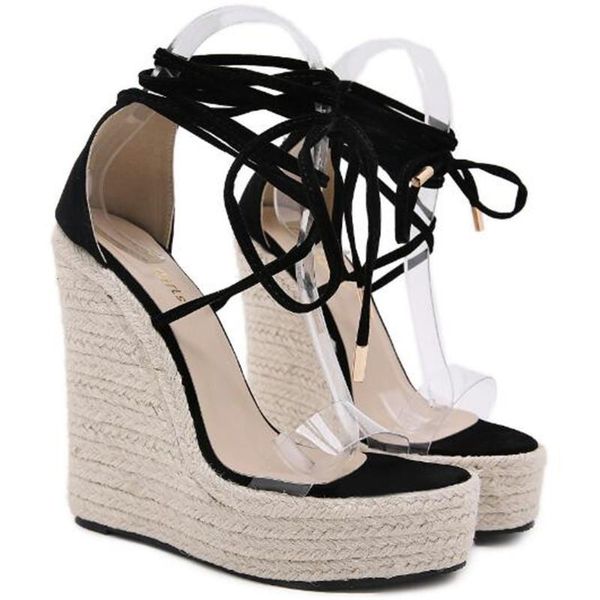sandals leisure pvc sandal women transparent lace-up wedges high heels thin belt solid black gold party daily size 35-42
sandals leisure pvc sandal women transparent lace-up wedges high heels thin belt solid black gold party daily size 35-42
