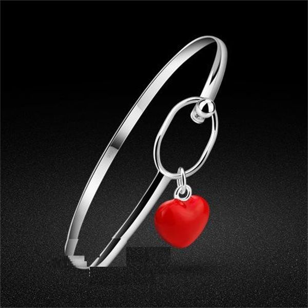 bracelet 3 colors fashion korea peach heart bangle 925 sterling silver 7.3 inch circumference new charming, Black
bracelet 3 colors fashion korea peach heart bangle 925 sterling silver 7.3 inch circumference new charming, Black