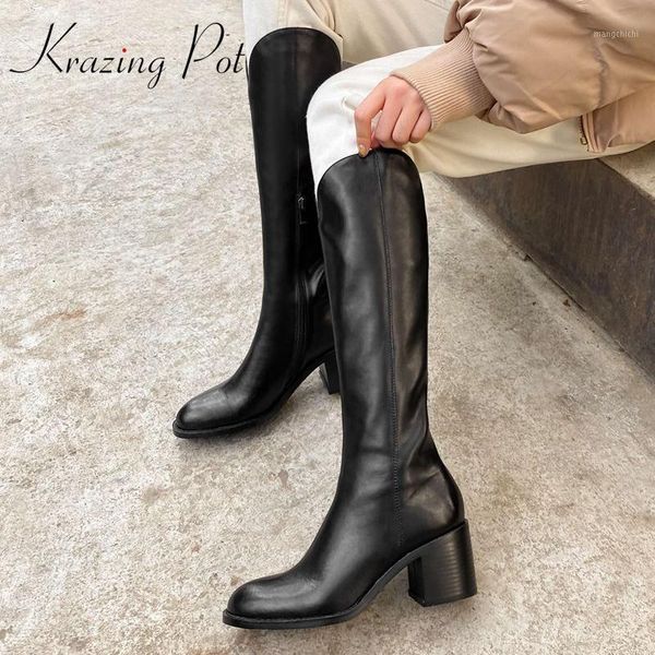 krazing pot 2020 new arrival split leather round toe high heel western boots vintage young lady daily wear knee-high boots l281, Black
krazing pot 2020 new arrival split leather round toe high heel western boots vintage young lady daily wear knee-high boots l281, Black