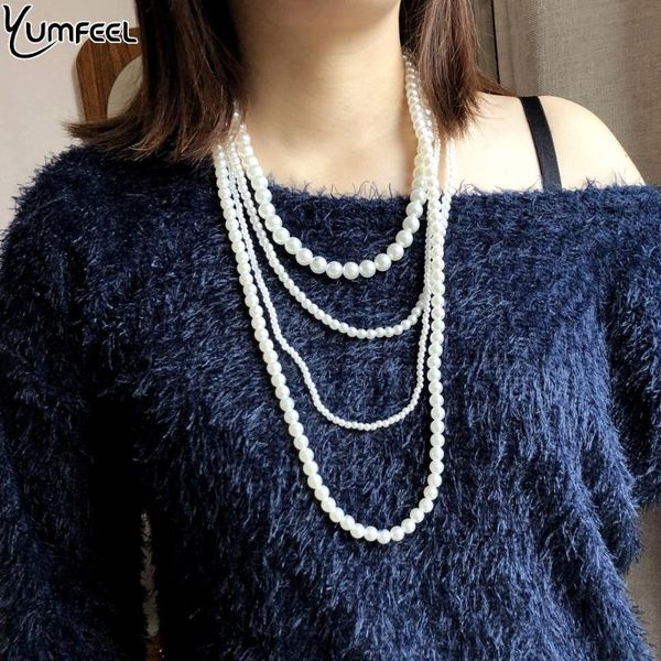 yumfeel new multi layer pearl necklaces fashion jewelry imitation pearl women necklaces, Silver
yumfeel new multi layer pearl necklaces fashion jewelry imitation pearl women necklaces, Silver