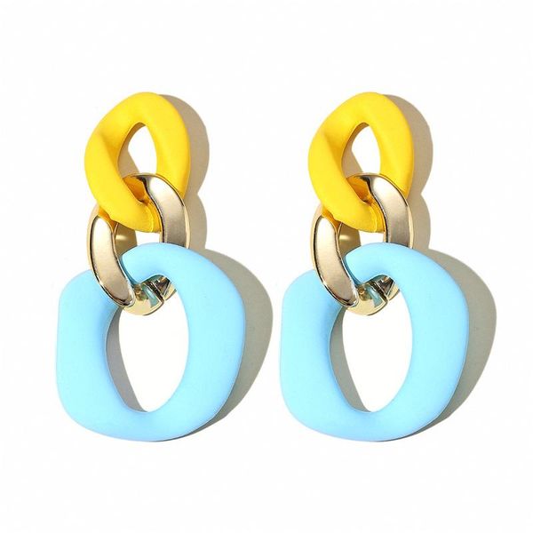 new fashion advanced colored link chain earrings exaggerated resin acrylic large earrings for women girl hit sale, Golden;silver
new fashion advanced colored link chain earrings exaggerated resin acrylic large earrings for women girl hit sale, Golden;silver