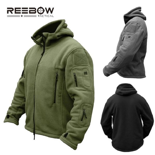 reebow tactical men outdoor fleece tactical hooded jacket hiking camping winter thermal breathable us army military outwears q1201, Black;brown
reebow tactical men outdoor fleece tactical hooded jacket hiking camping winter thermal breathable us army military outwears q1201, Black;brown