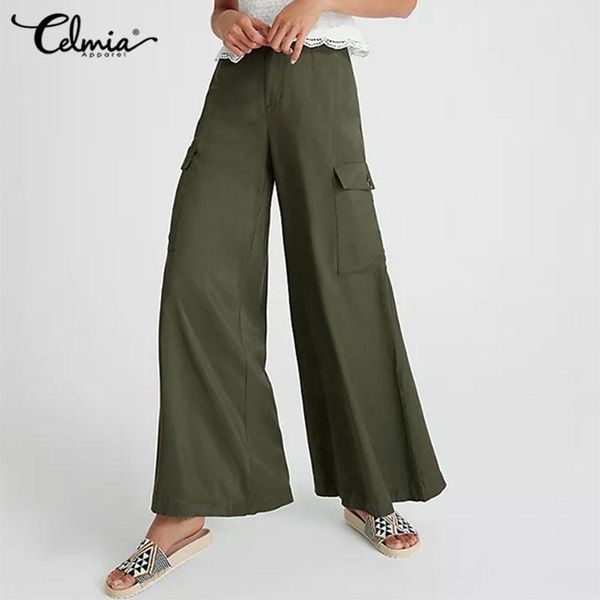 safari style pant for women celmia fashion office cargo pant autumn high waist pockets trousers casual loose solid long pantalon, Black;white
safari style pant for women celmia fashion office cargo pant autumn high waist pockets trousers casual loose solid long pantalon, Black;white