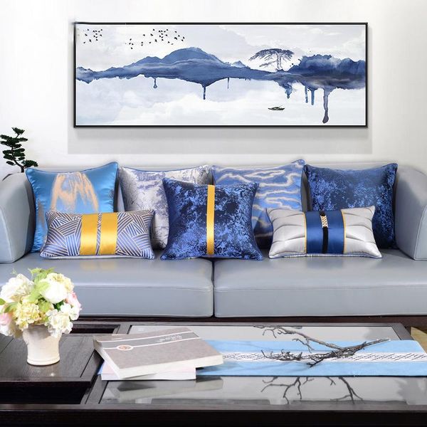 cushion/decorative pillow modern luxury blue patchwork waist pillowcases jacquard sofa cushion covers home bed decoration simplicity cases
cushion/decorative pillow modern luxury blue patchwork waist pillowcases jacquard sofa cushion covers home bed decoration simplicity cases