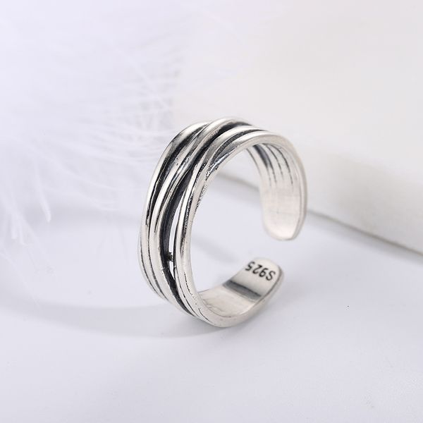 new plated copper three-layer ring, women's simple and compact winding ring, korean elegant opening ring, Silver
new plated copper three-layer ring, women's simple and compact winding ring, korean elegant opening ring, Silver
