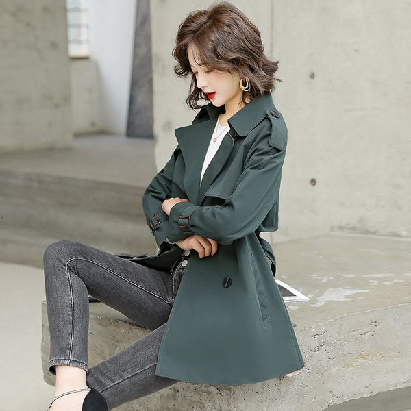 2021 new spring autumn loose double lapel breasted classic oversize short trench coat with chic female jacket belt jvp8, Black;brown
2021 new spring autumn loose double lapel breasted classic oversize short trench coat with chic female jacket belt jvp8, Black;brown