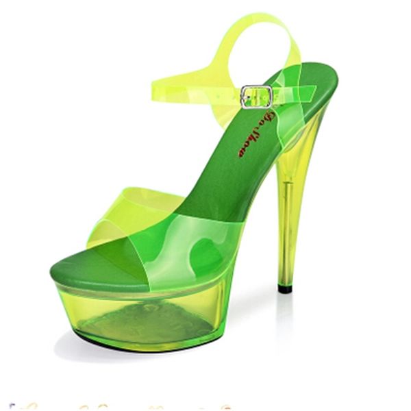 15cm platform sandals stripper high heels jelly women's shoes see ladies party fenty 0e8g, Black
15cm platform sandals stripper high heels jelly women's shoes see ladies party fenty 0e8g, Black