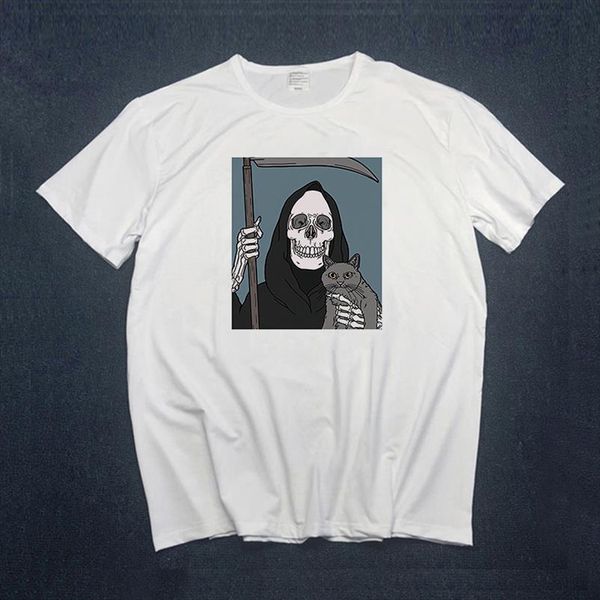 graphic tees horro skull and skull cat print female t shirts cartoon femme short sleeve ullzang women clothes, White
graphic tees horro skull and skull cat print female t shirts cartoon femme short sleeve ullzang women clothes, White
