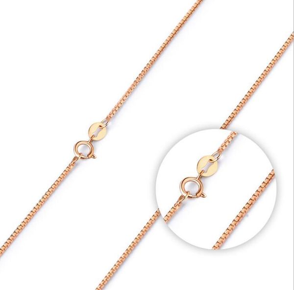 rose gold box chain necklaces fashion 925 silver women diy jewelry necklace 1mm 18 inch wholesale, Black
rose gold box chain necklaces fashion 925 silver women diy jewelry necklace 1mm 18 inch wholesale, Black
