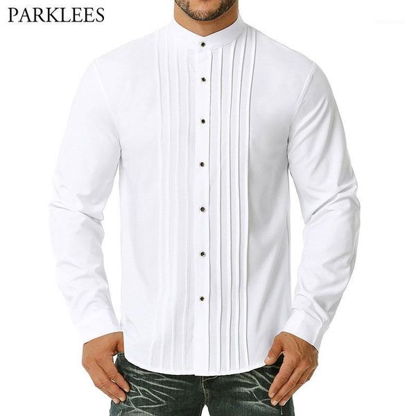 tuxedo shirt men 2020 stand collar pleated plain mens prom dress shirts chemise homme casual slim wedding party camisa masculina1, White;black
tuxedo shirt men 2020 stand collar pleated plain mens prom dress shirts chemise homme casual slim wedding party camisa masculina1, White;black