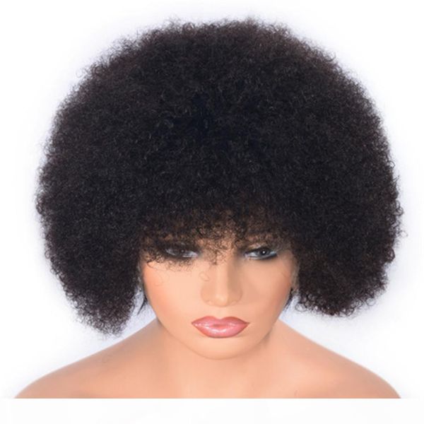 afro kinky curly human hair wig for black women short brazilian glueless full lace wig natural color 8 inch, Black;brown
afro kinky curly human hair wig for black women short brazilian glueless full lace wig natural color 8 inch, Black;brown