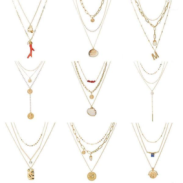 pendant necklaces charm multi layer red color coral shell long chain necklace with women portrait coin letter m layered gold1, Silver
pendant necklaces charm multi layer red color coral shell long chain necklace with women portrait coin letter m layered gold1, Silver