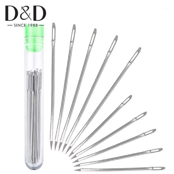 4pcs professional large-eye sewing needles stainless steel leather stitching needles for leather repair tools with storage box1, Black
4pcs professional large-eye sewing needles stainless steel leather stitching needles for leather repair tools with storage box1, Black