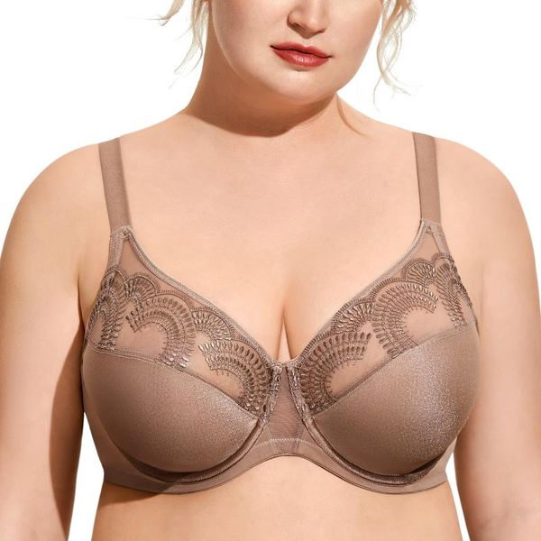 bras women's mesh sheer jacquard lace bra plus size unlined underwire full coverage, Red;black
bras women's mesh sheer jacquard lace bra plus size unlined underwire full coverage, Red;black