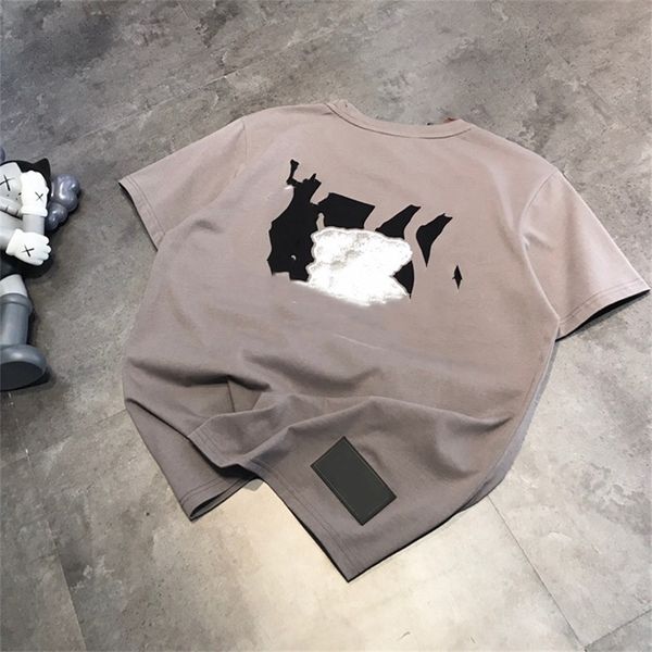 summer new men's and women's aging flocking cartoon casual loose round neck short sleeve t-shirt, White
summer new men's and women's aging flocking cartoon casual loose round neck short sleeve t-shirt, White